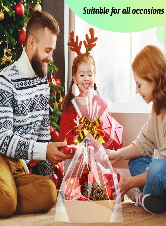 Eccliy 66 Pcs 12" x 10" Valentines Day Baskets Extra Large Baskets for Gifts Empty Set, 12 Cardboard Empty Gift Basket 24 Bags and 30 Bows for Birthday Thanksgiving Wedding Easter Holiday Party - Image 5